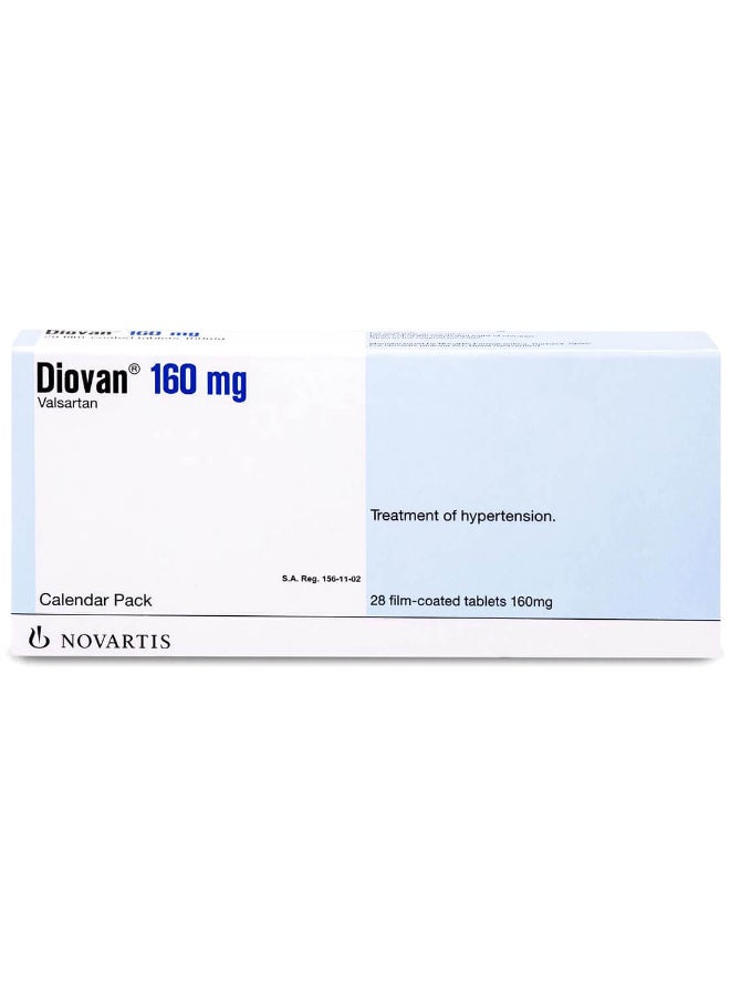 NOVARTIS Diovan 160 mg Valsartan film‑coated  28 Tablets - Image 1